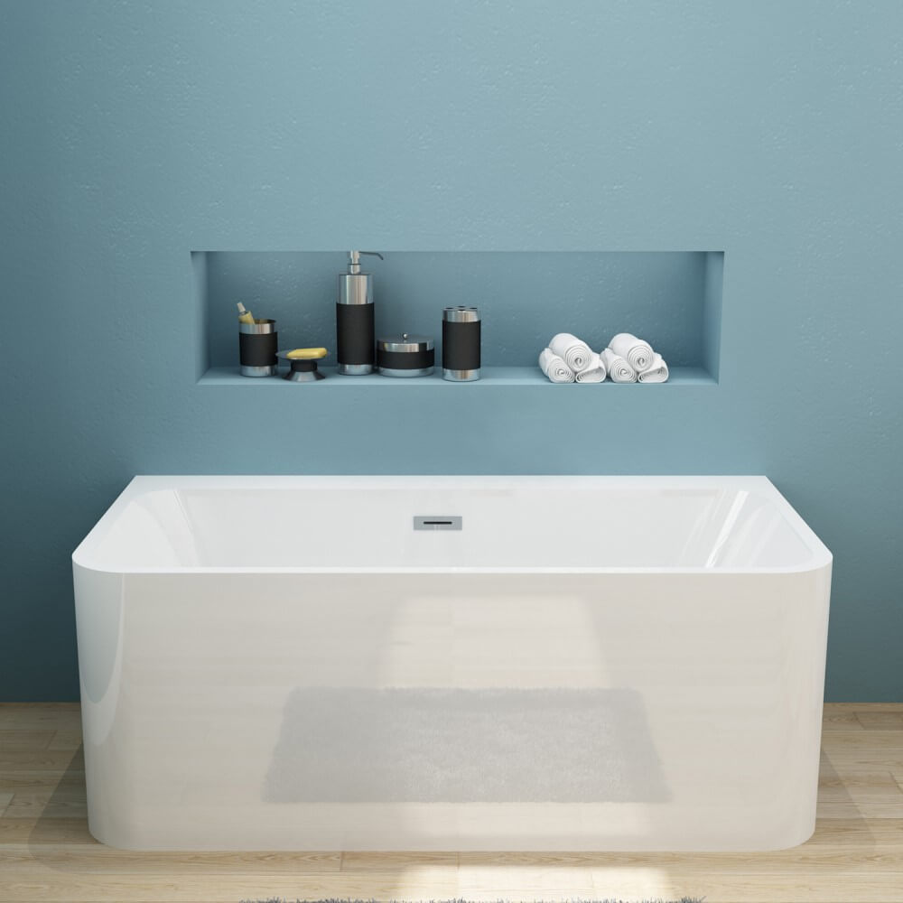 ELEGANT SHOWERS Bathroom Square Freestanding Bath tub Acrylic1500/170