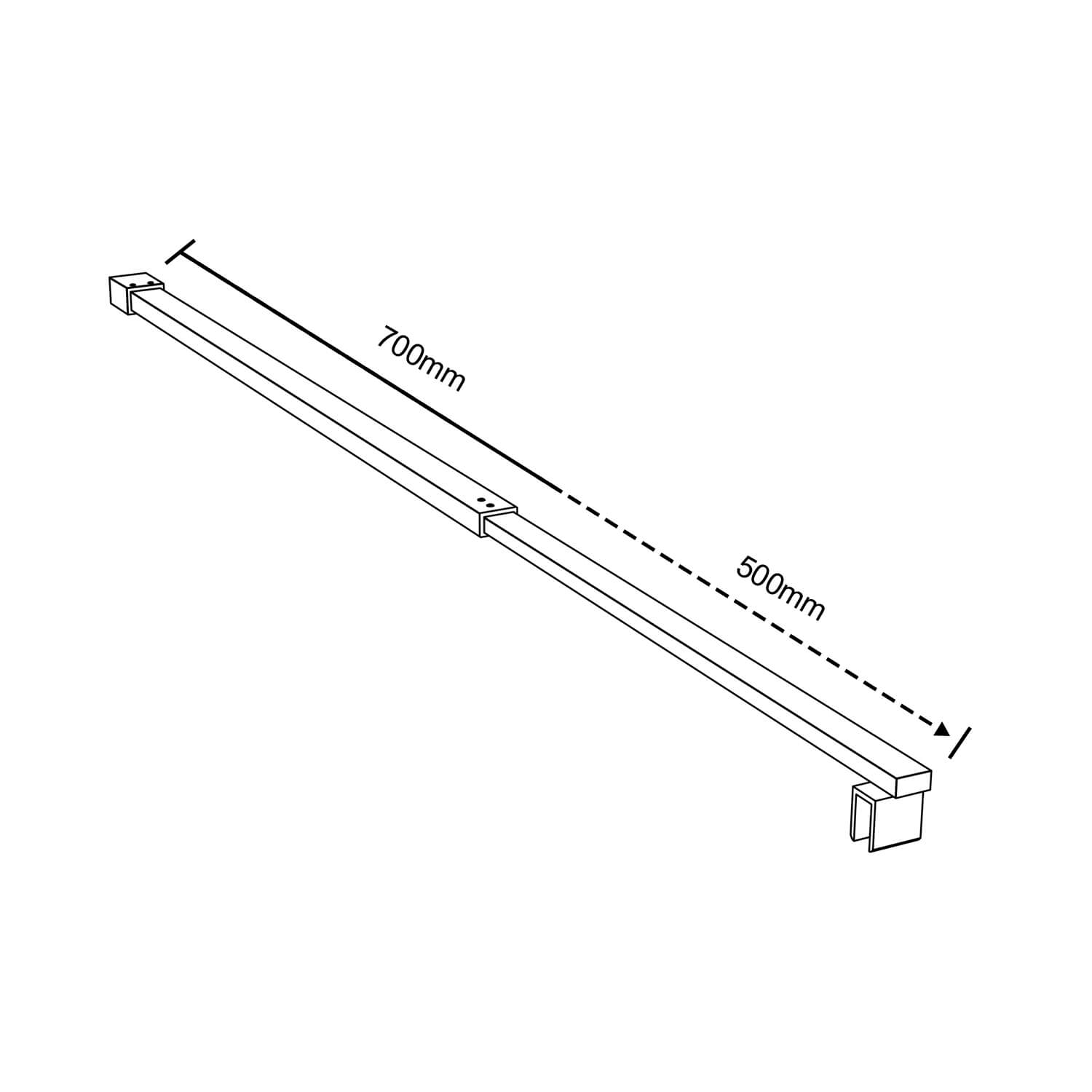 Elegant Showers Walk In Shower Frameless Screen Chrome Hardware Fixed Panel 10mm Toughened Glass - Elegant Showers AU