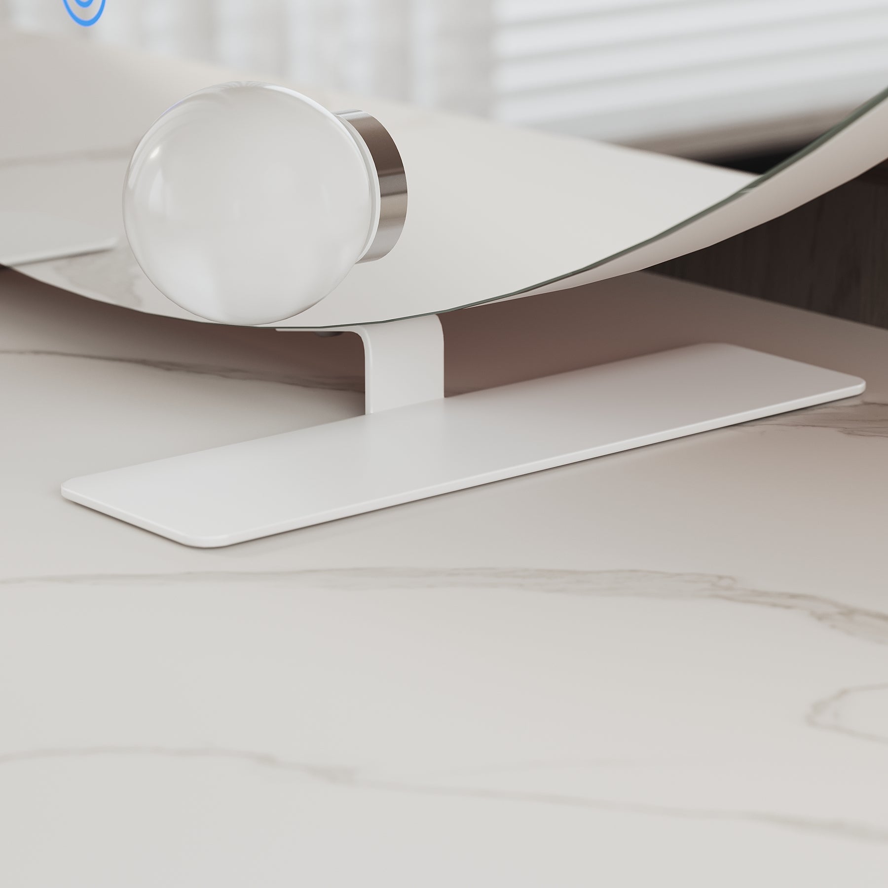 Round LED Vanity Mirror Wall Mount Or Tabletop Mirror with 3 Color Modes 800x800x35mm