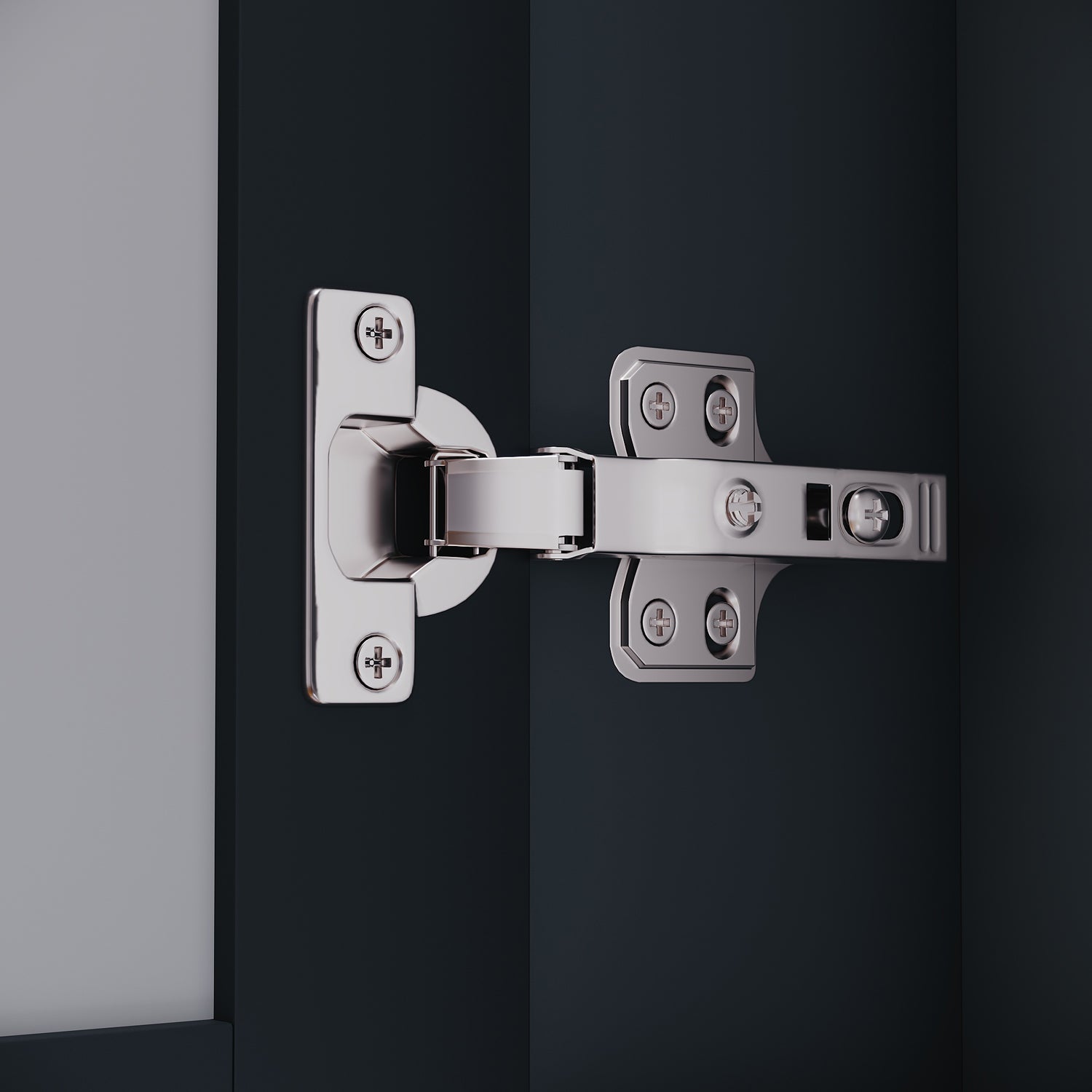 Bathroom cabinet with integrated mood lighting and glass shelves, Black Hemp, 700x600x125mm