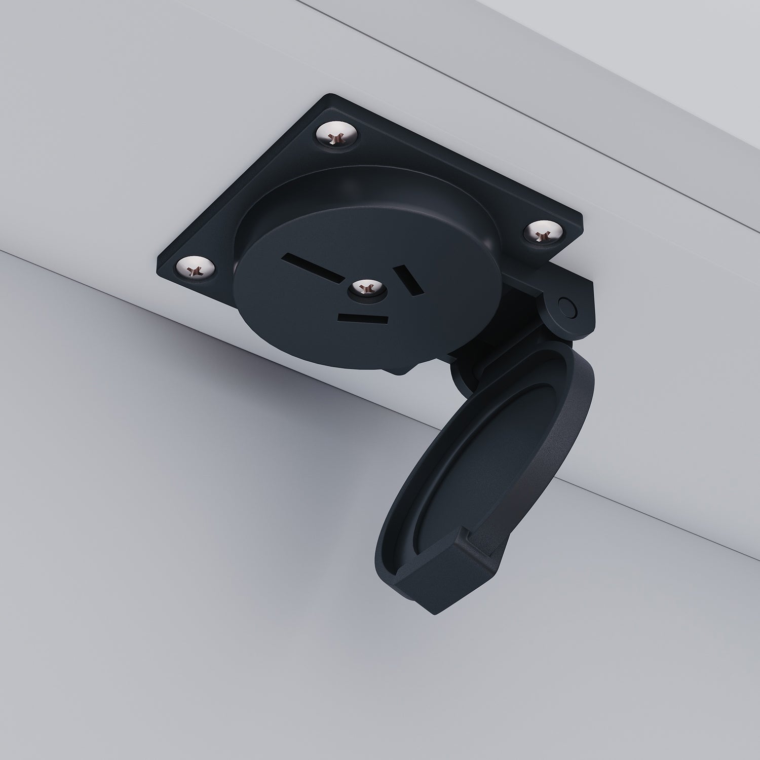 Single-door grey wooden mirror cabinet with cosmetic shelf 485x700x130mm