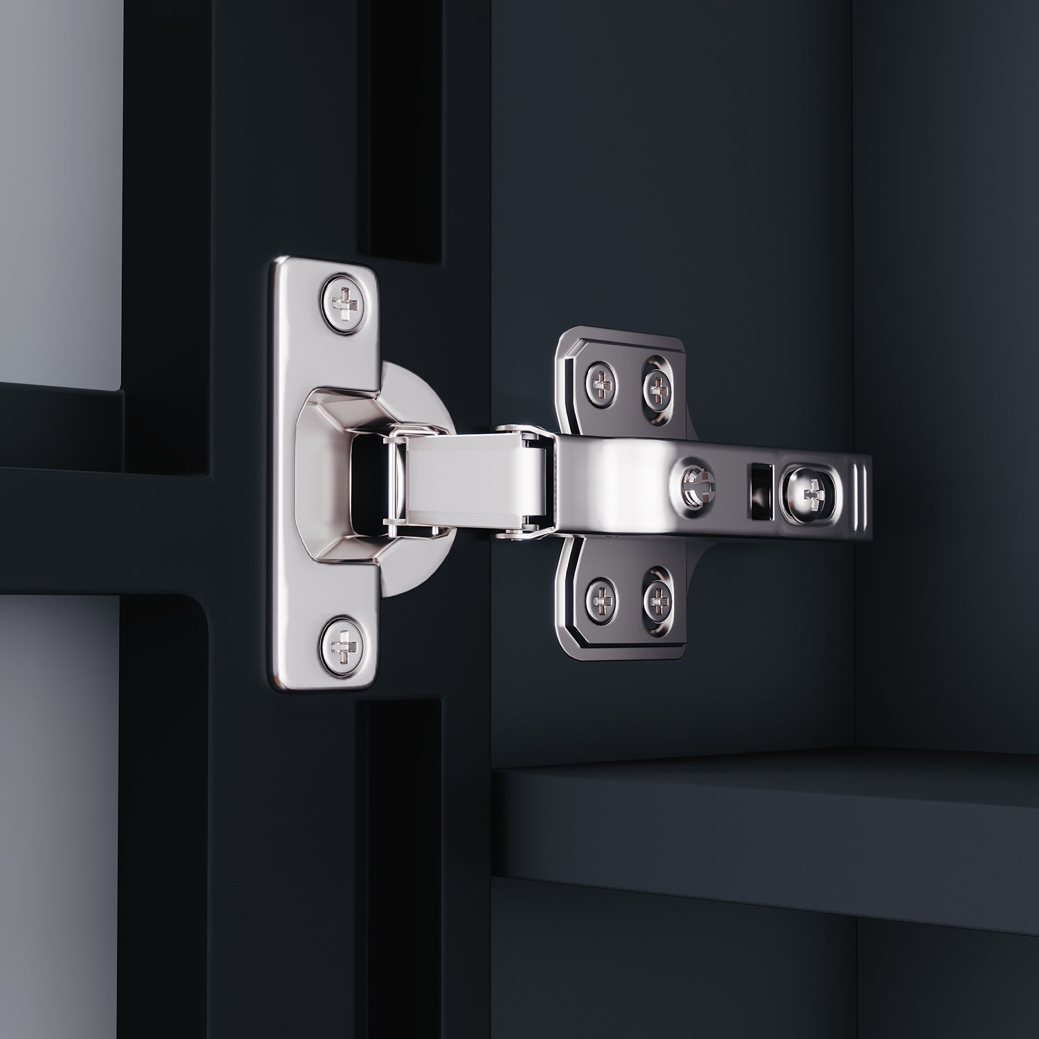 LED Bathroom Cabinet with Makeup Storage Shelf, color Hemp Black , 485x700x130mm