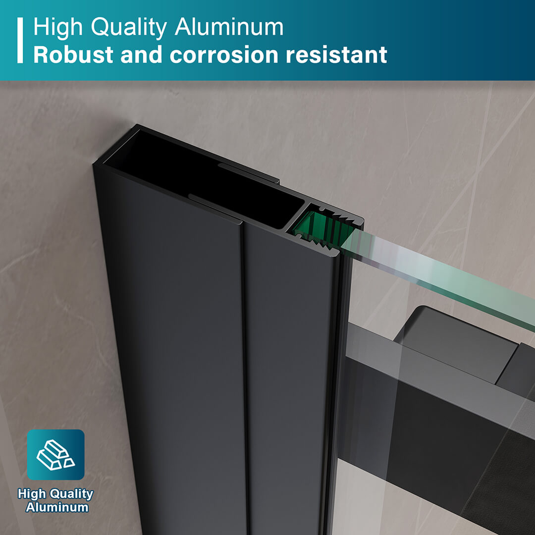 ELEGANT SHOWERS Frameless Sliding Shower Screens Luxury Bathroom Black - Elegant Showers AU