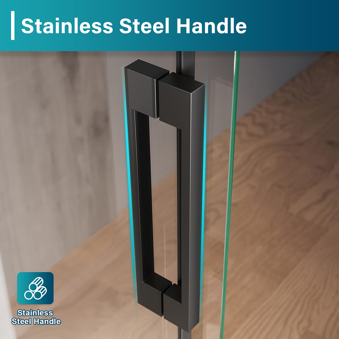 ELEGANT SHOWERS Frameless Sliding Shower Screens Luxury Bathroom Black - Elegant Showers AU
