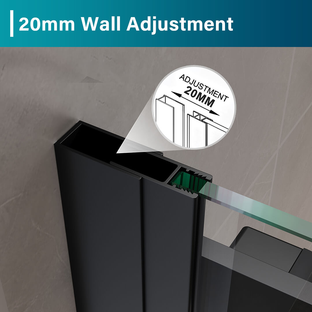 ELEGANT SHOWERS Frameless Sliding Shower Screens Luxury Bathroom Black - Elegant Showers AU