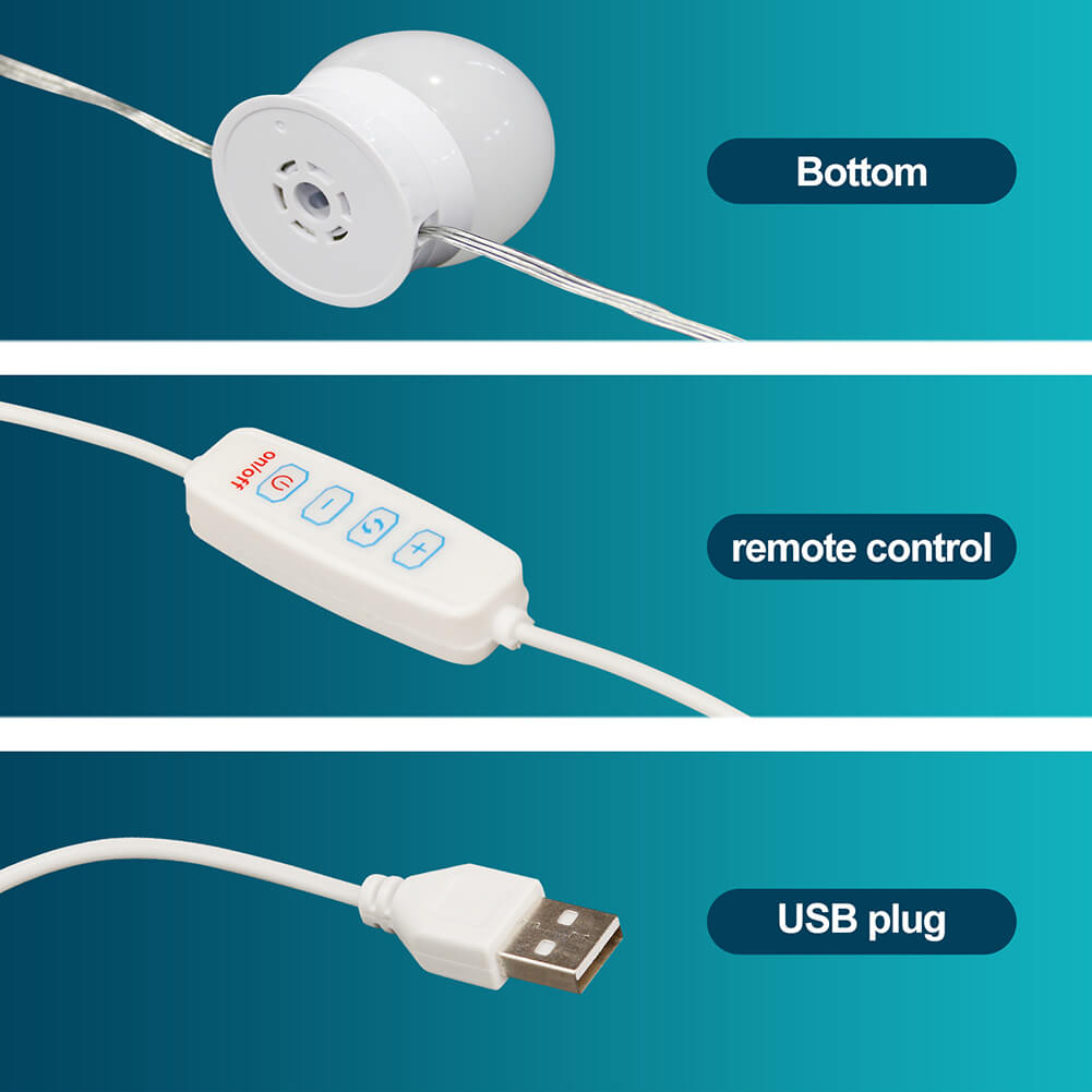 White Dressing Table Lighting Vanity Mirror Dresser Bedroom Furniture Makeup - Elegantshowers