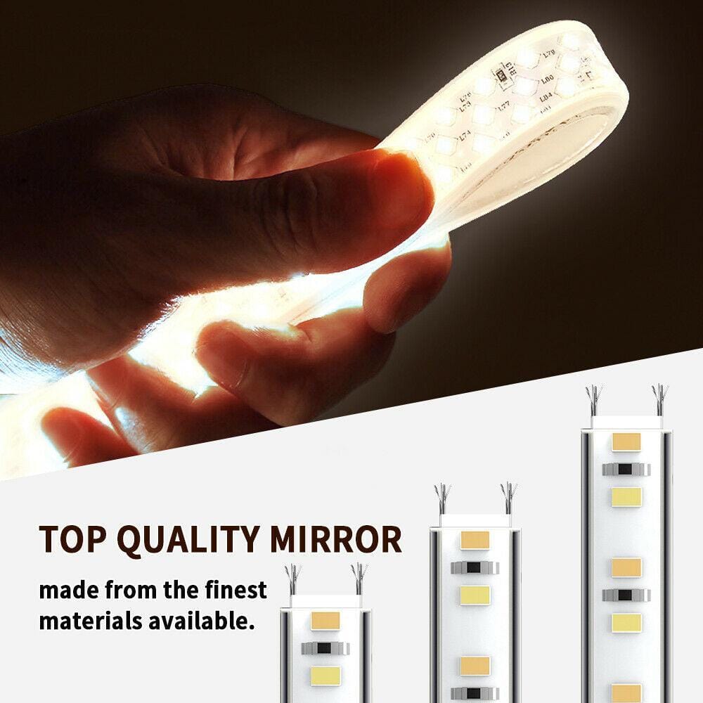600x600mm Bathroom LED Round Mirror Touch Switch Anti Fogging Soft Yellow Light - Elegantshowers