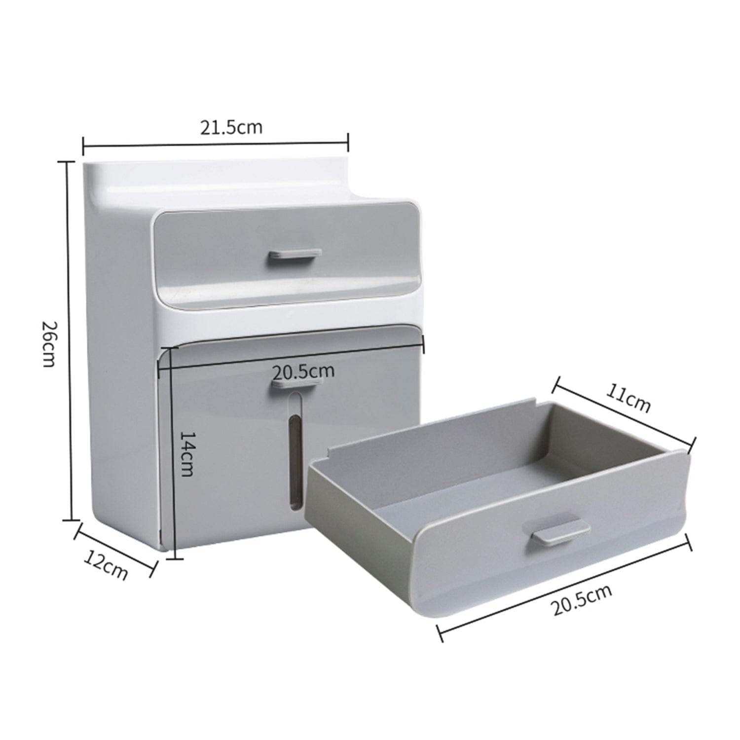 Tissue Box Holder Wall Cover Storage Container Waterproof High Capacity - Elegantshowers