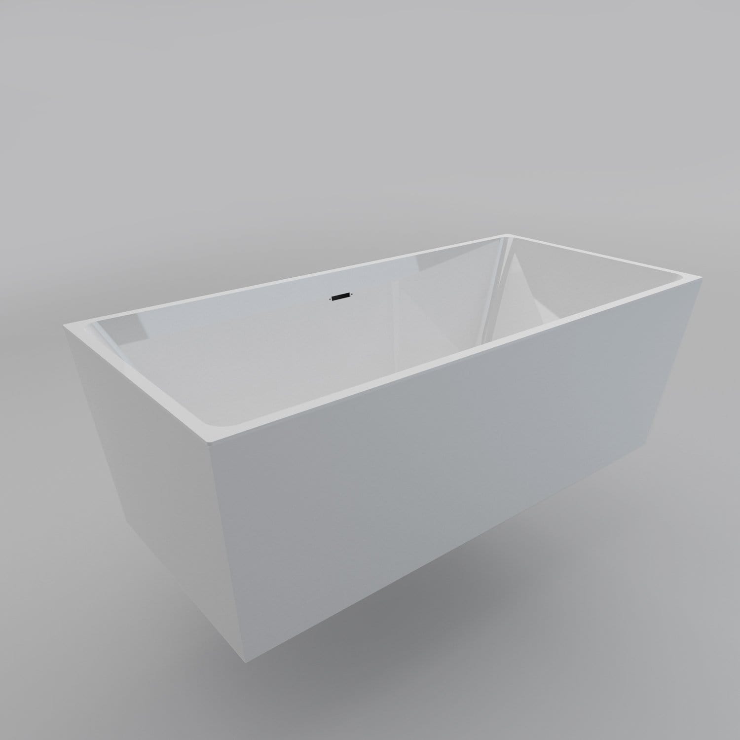 ELEGANT SHOWERS Bathroom Square Free Standing Bath Tub Acrylic-1500/1700x800x600mm - Elegantshowers