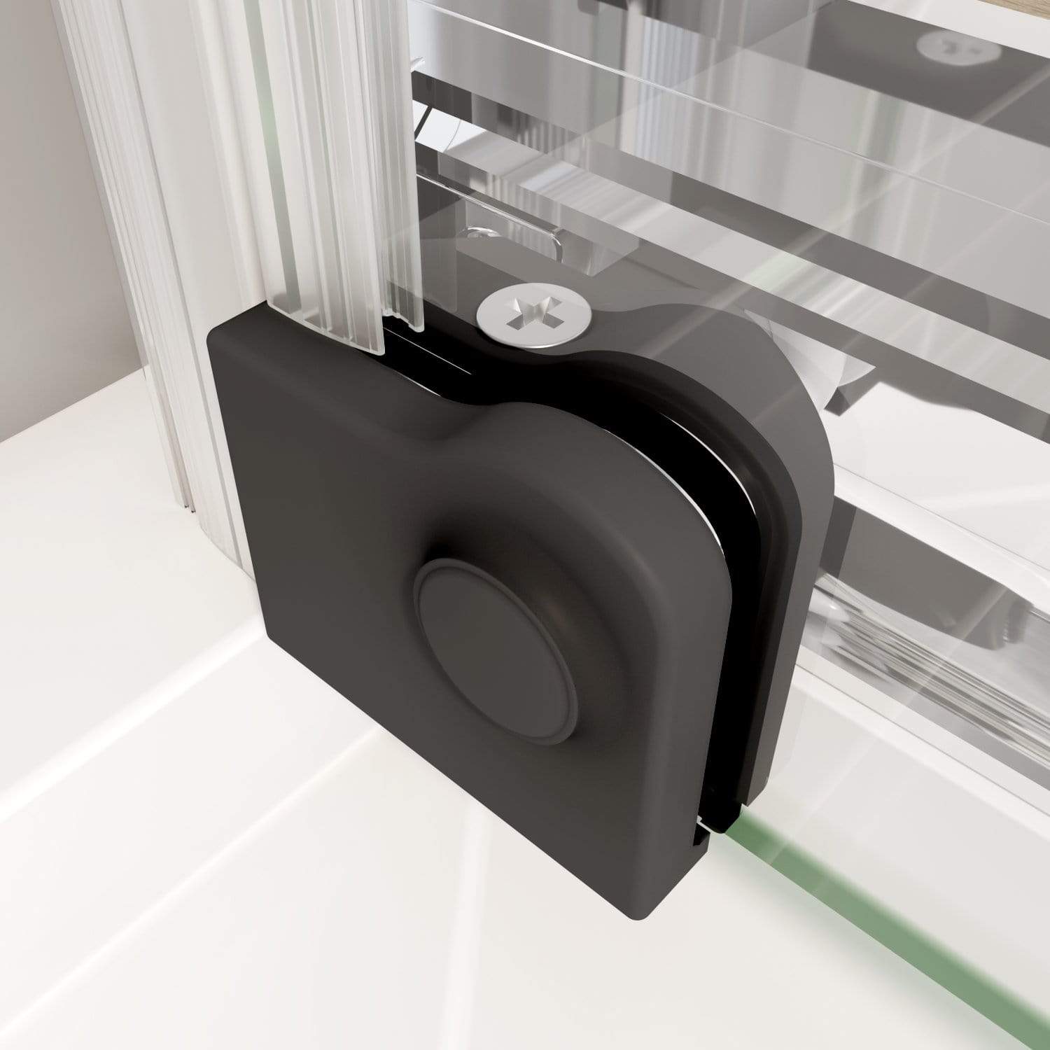 ELEGANT SHOWERS 3 Panel Sliding Door with Side panel Shower Enclosure Roller- Elegantshowers