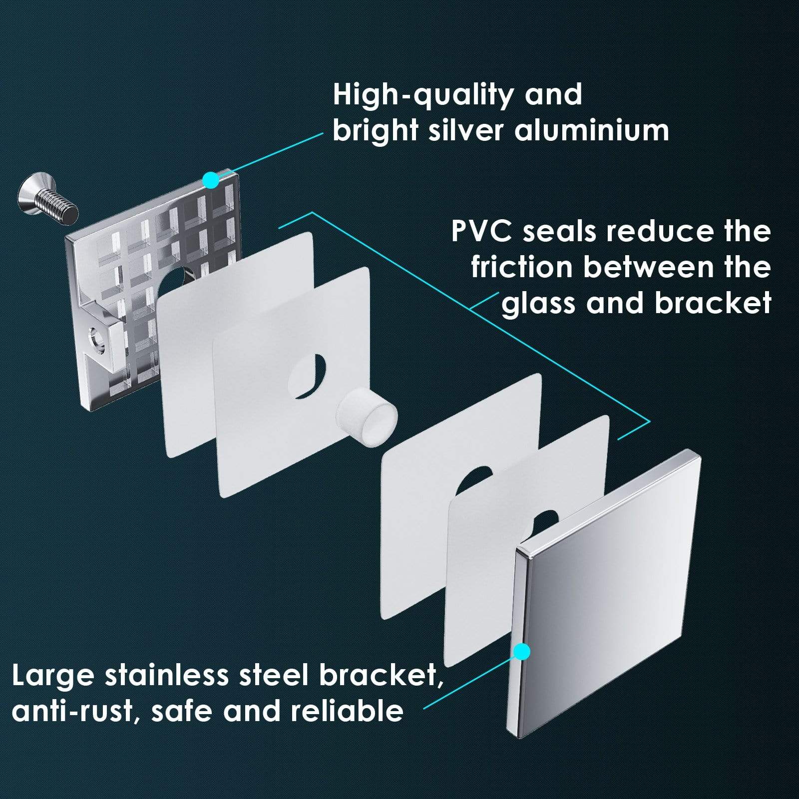 Elegant Showers Walk In Shower Frameless Screen With High Quality Aluminum - Elegantshowers