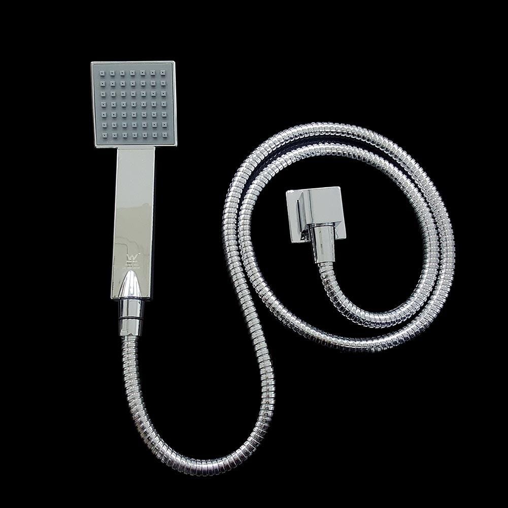 ELEGANT SHOWERS Square Hand Held Shower Head Spray Sliding Rail Set - Elegantshowers