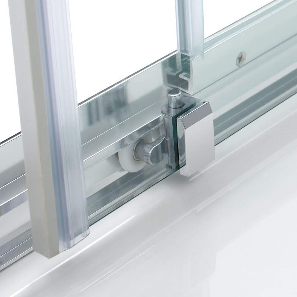 framed sliding shower door 6mm glass bottom roller