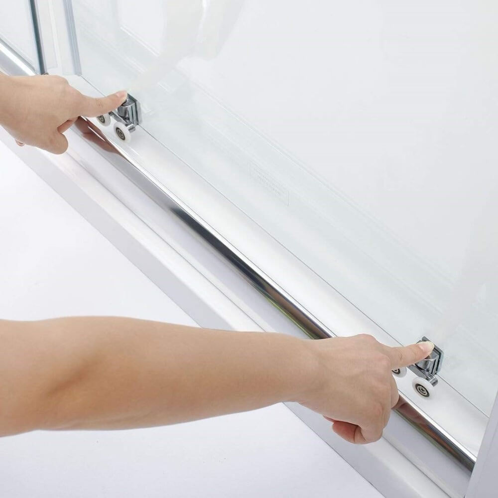 framed sliding shower door 6mm glass clean1