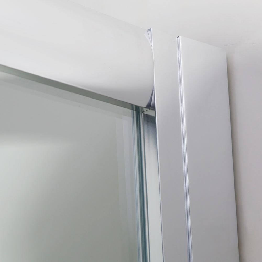 framed sliding shower door 6mm glass top corner