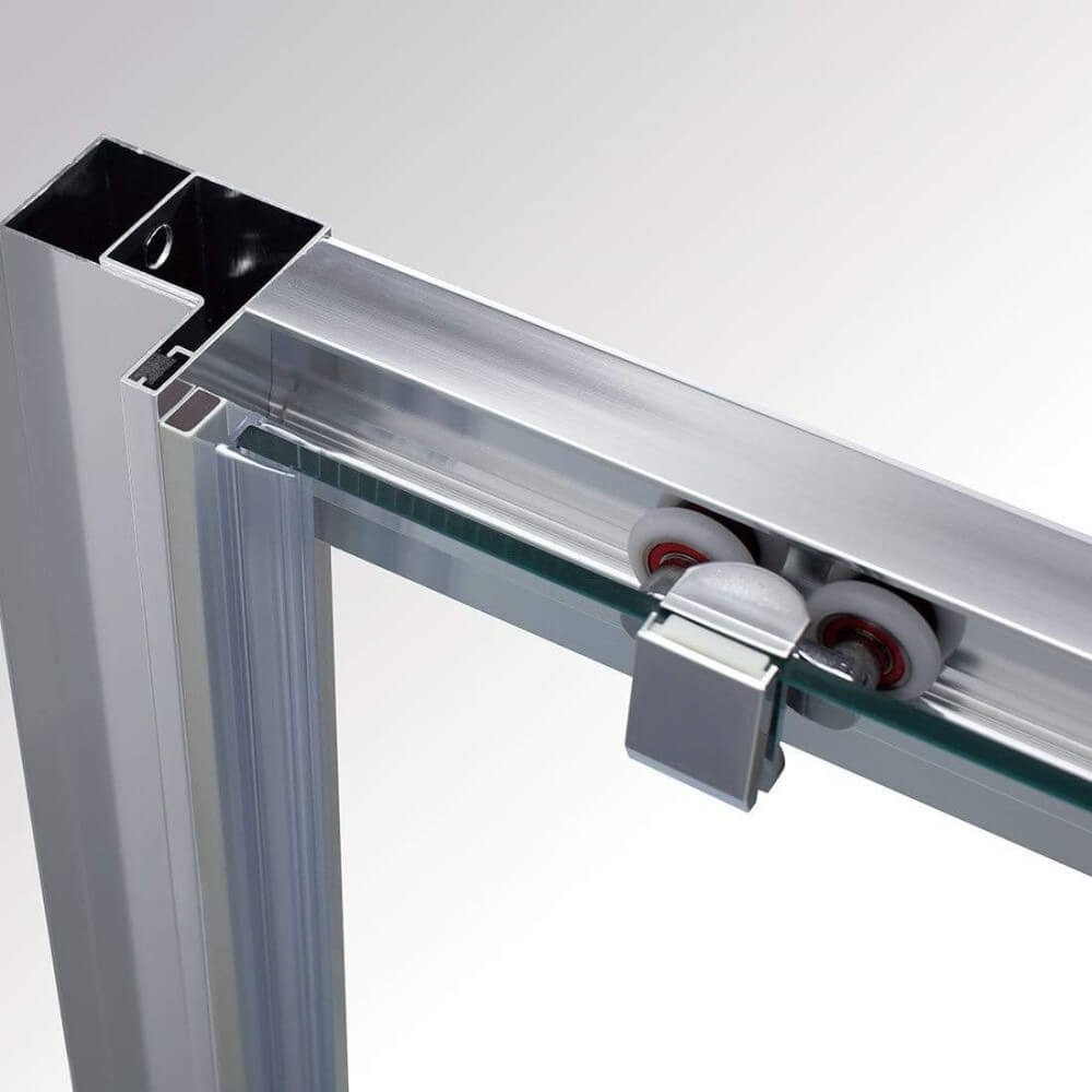 framed sliding shower door 6mm glass top