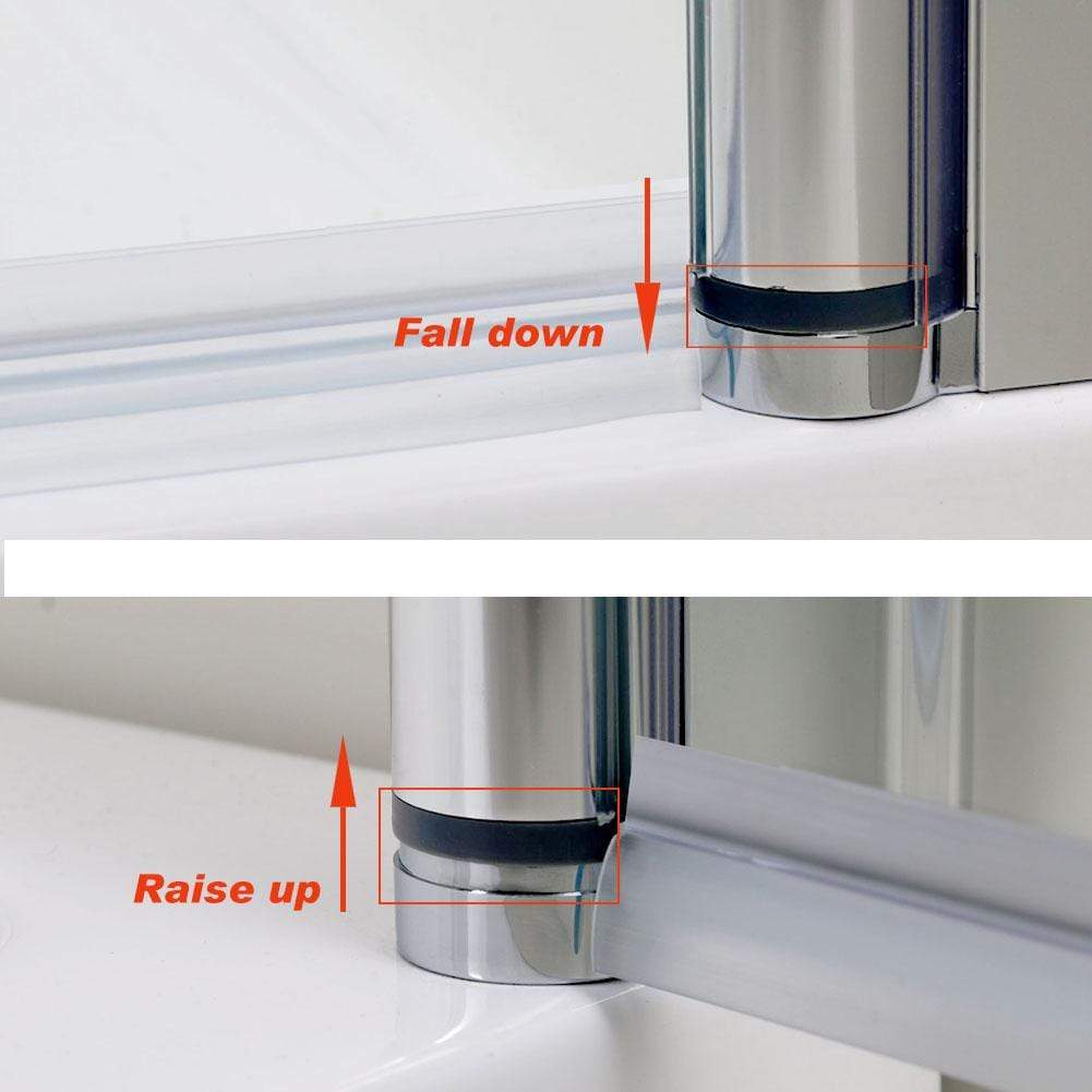 ELEGANT SHOWERS Frameless Pivot Shower Door 180 Swing Height Adjustable- Elegantshowers