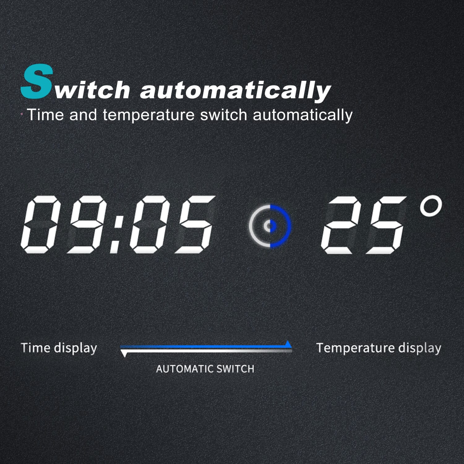 ELEGANT SHOWERS Anti-fog Clock LED Illuminated Bathroom Mirror