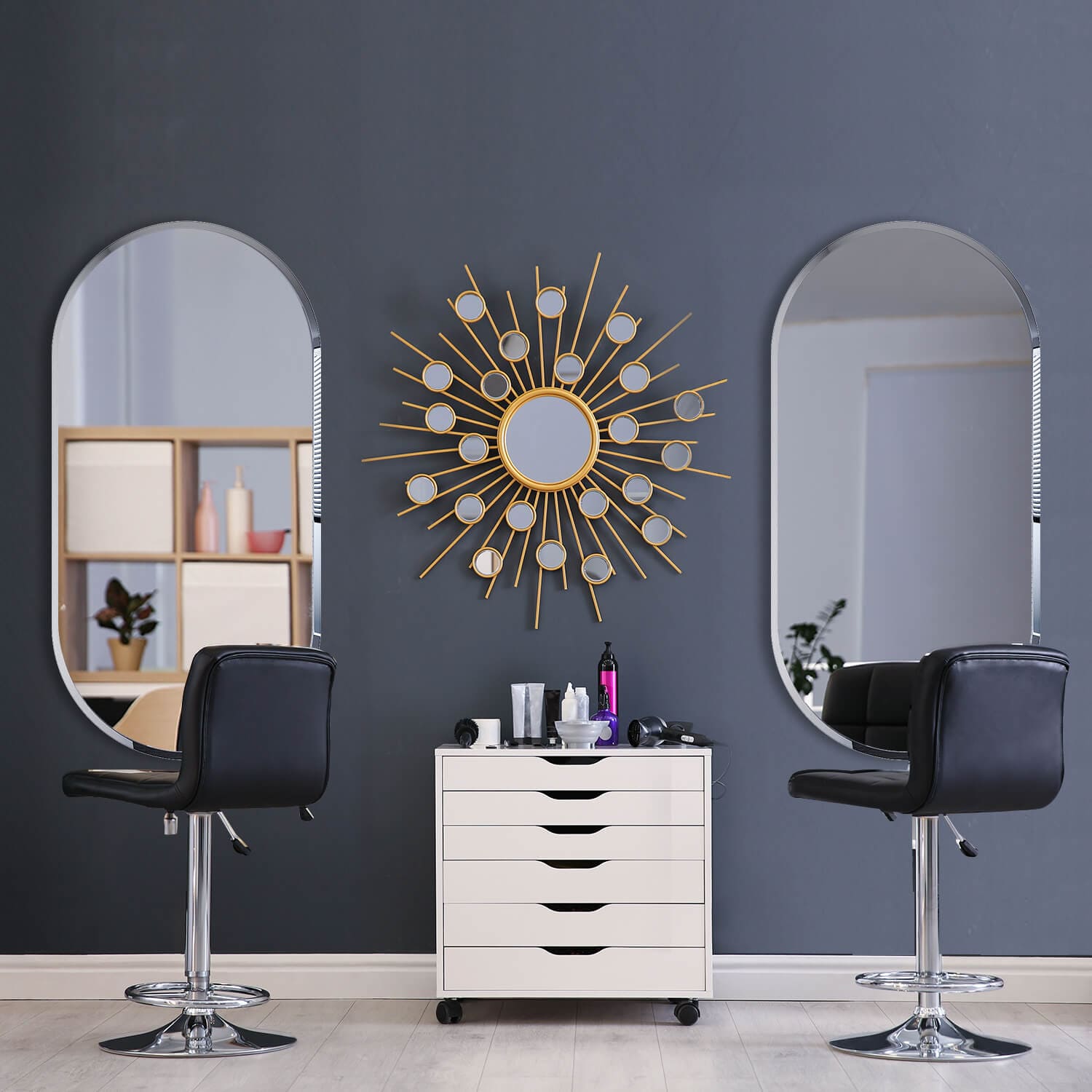 ELEGANT SHOWERS Anti-Fog Oval LED Illuminated Bathroom Mirror