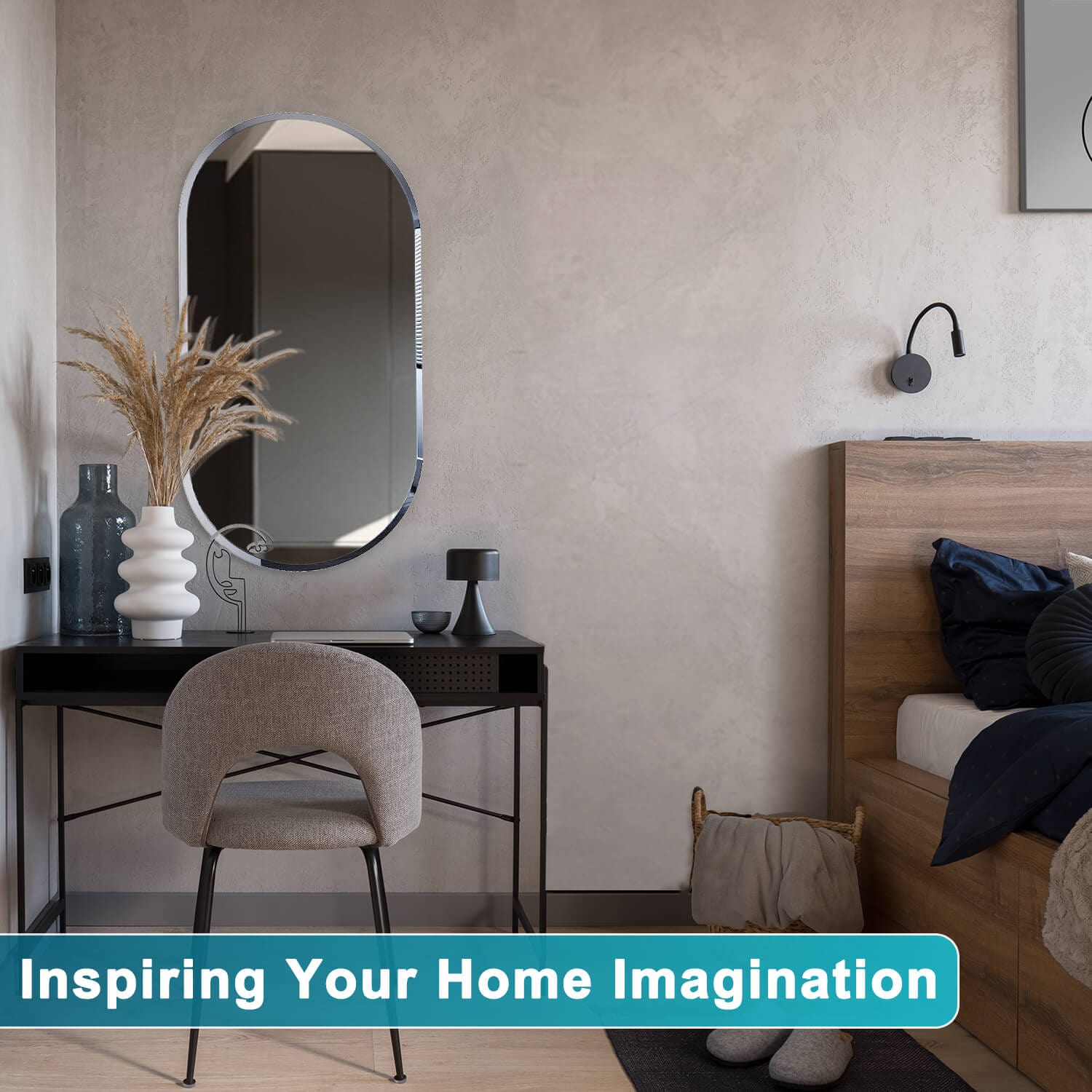 ELEGANT SHOWERS Anti-Fog Oval LED Illuminated Bathroom Mirror