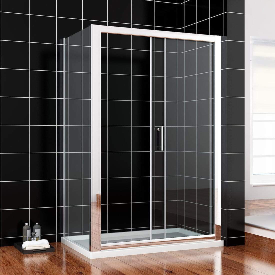 ELEGANT SHOWERS Framed Shower Sliding Screen Adjustable-Ideas - Elegantshowers