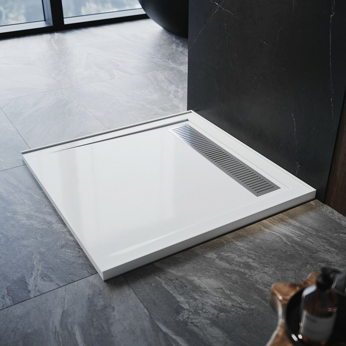 ELEGANT Rectangle Durable SMC Shower Base White with Waste and Drain Plugs - Elegantshowers