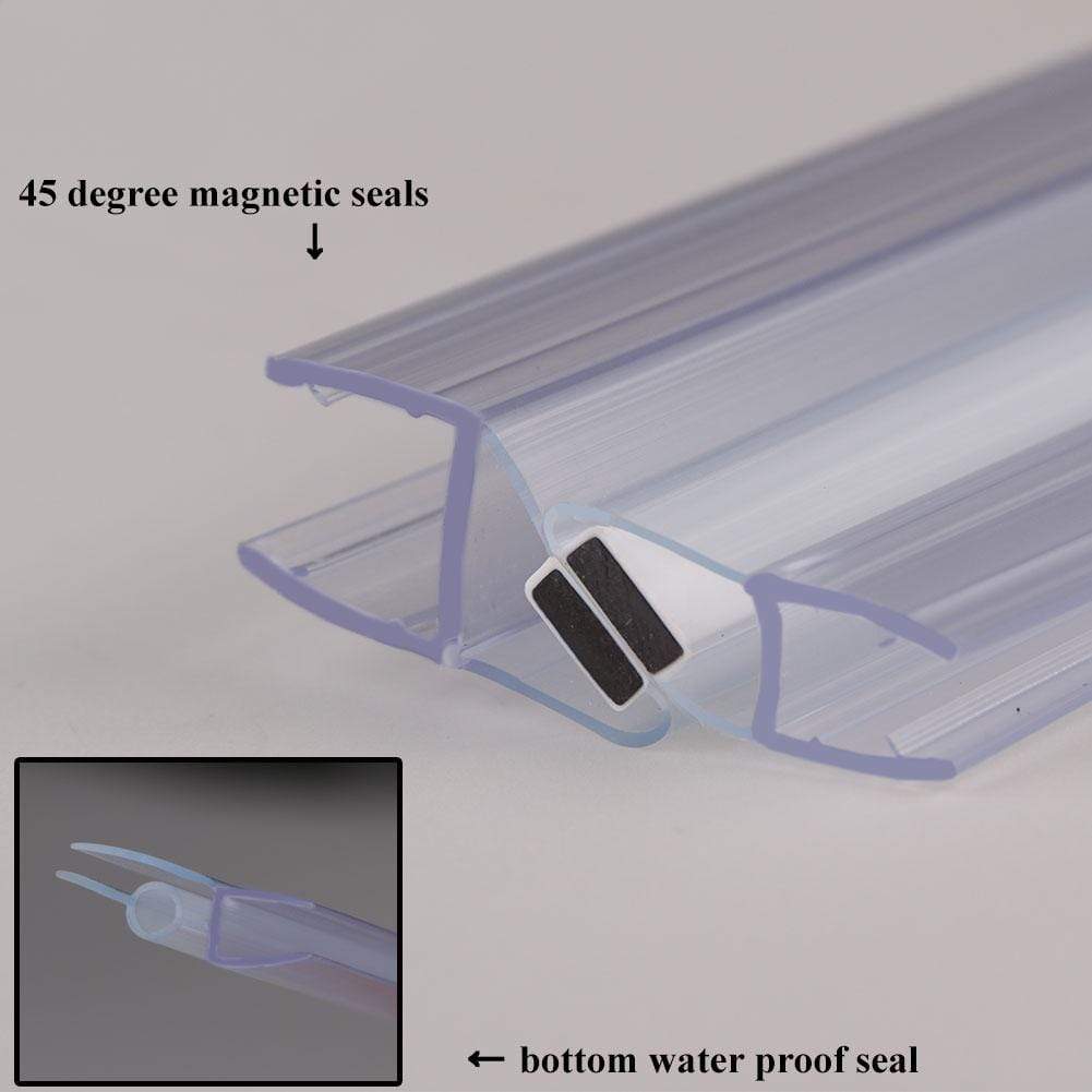 ELEGANT SHOWERS Frameless Pivot Shower Door 180 Swing Waterproof Seal- Elegantshowers