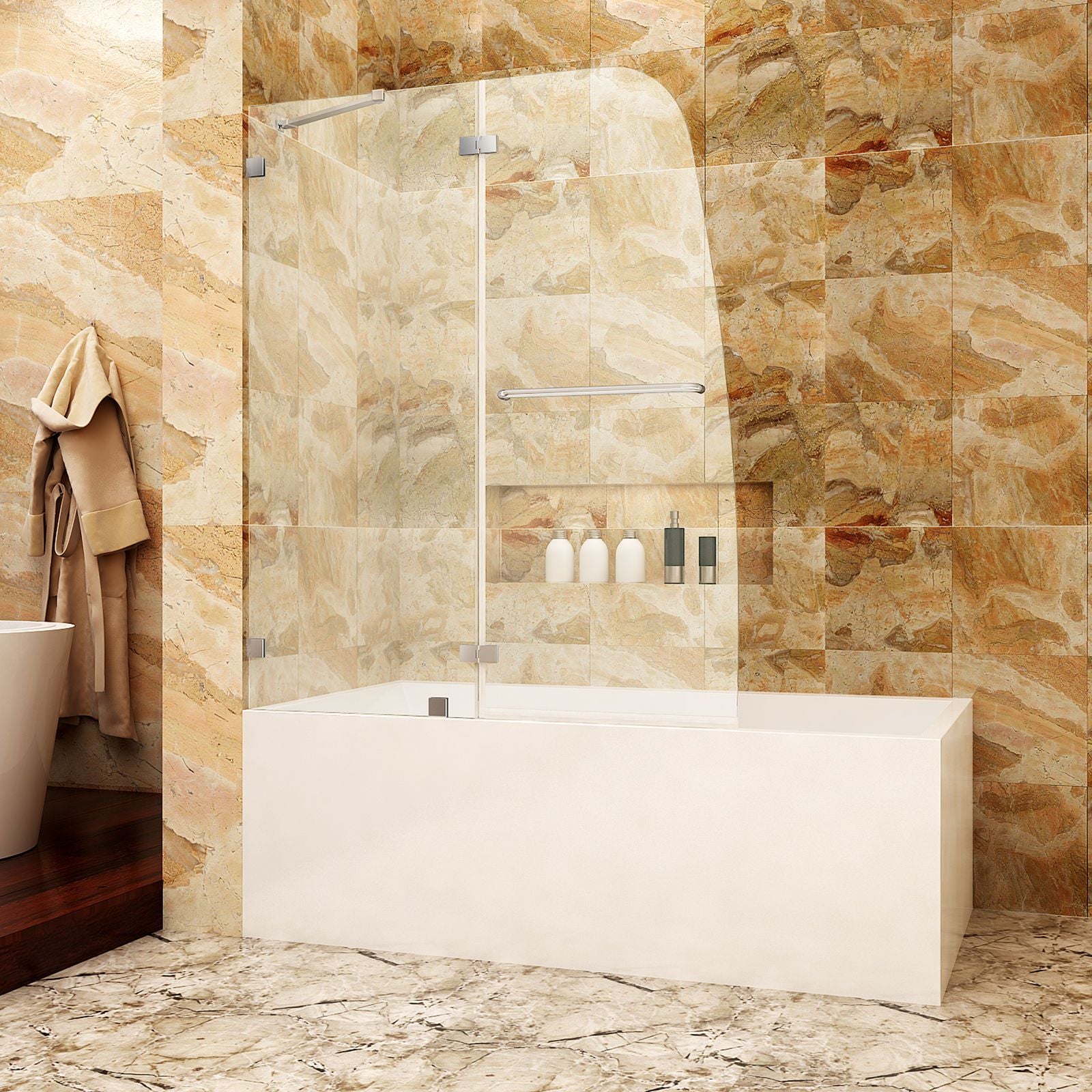 Should I Mount a Frameless Shower Door over a Bathtub?