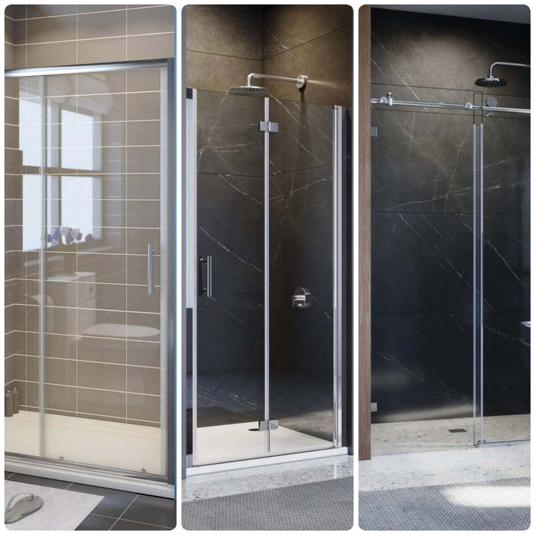 Framed vs Frameless vs SemiFrameless Showers Key Differences