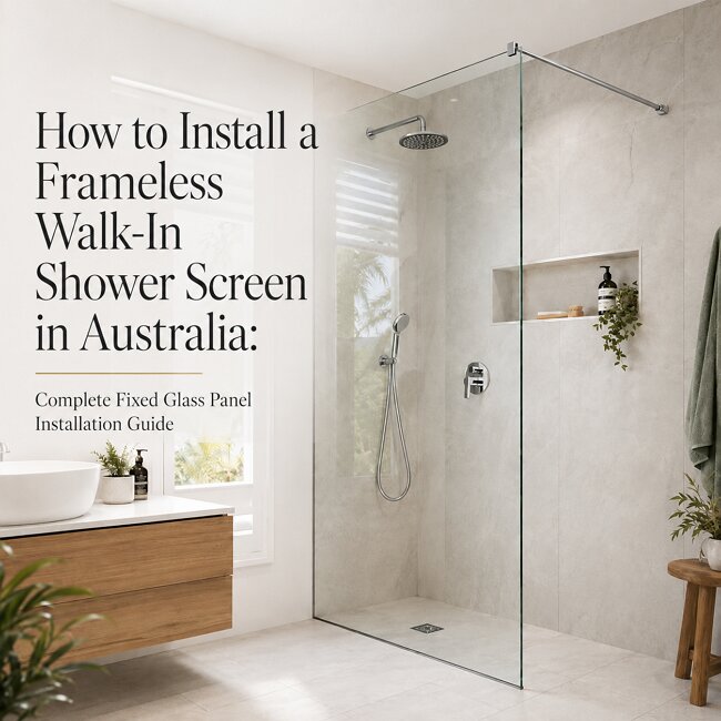 How to Install a Frameless Walk-In Shower Screen in Australia: Complete Fixed Glass Panel Installation Guide