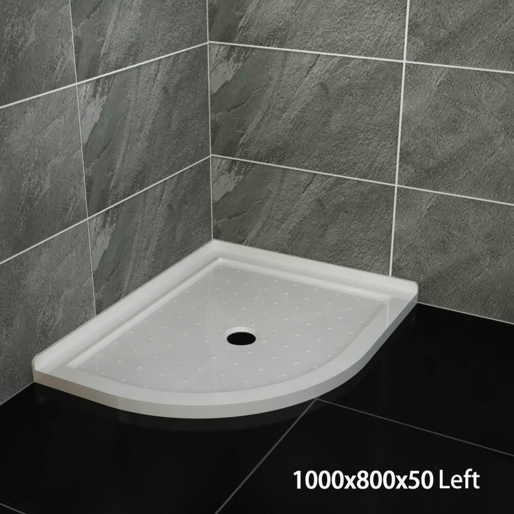 ELEGANT SHOWERS Extra Strong Acrylic Fiberglass Curved Shower Base-800x1000mm - Elegantshowers