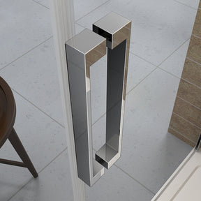 Elegant Showers Frameless Sliding Shower Door Fits Adjustable