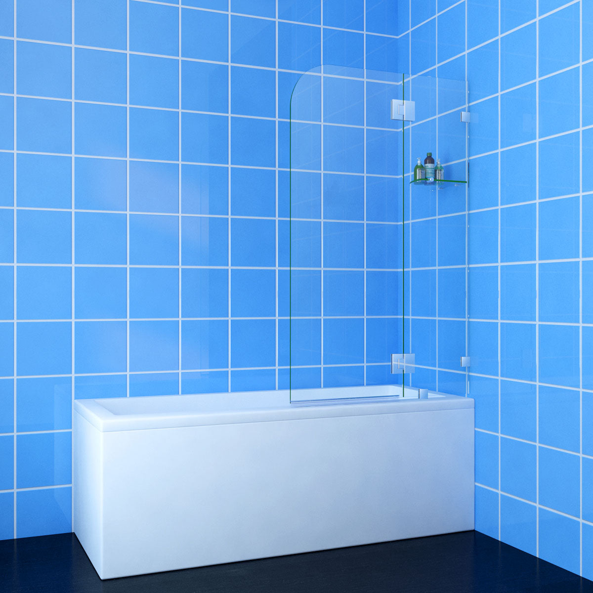 ELEGANT SHOWERS Over Bath Shower Screen Swing Glass