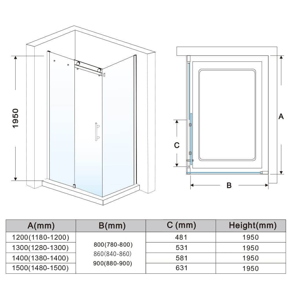 ELEGANT SHOWERS Frameless Sliding Shower Screens Luxury Bathroom - Elegantshowers