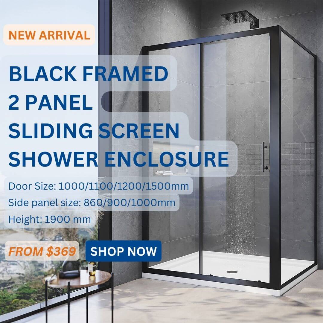 ELEGANTSHOWERS_Black_Framed_2_Panel_Shower_Enclosure_Sliding_Screen_banner_MB_2023091801