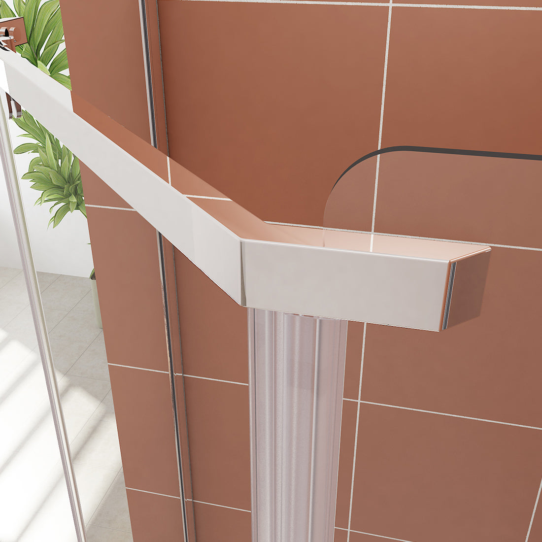 ELEGANT SHOWERS Diamond Semi Frameless Shower Screen