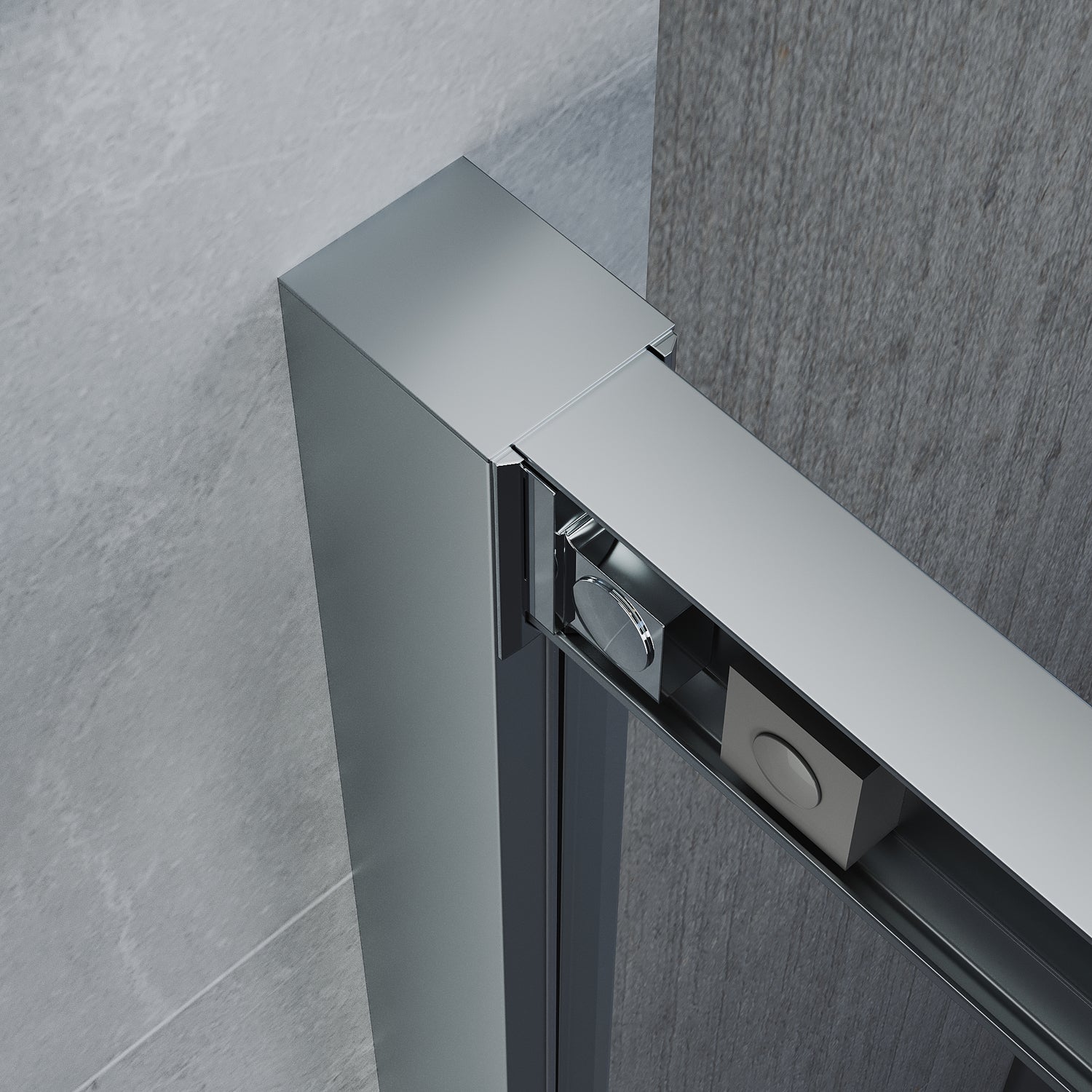 Sliding Shower Door with 5 mm Clear Glass Panel, Reversible Shower Enclosure,  Chrome colour matte frame