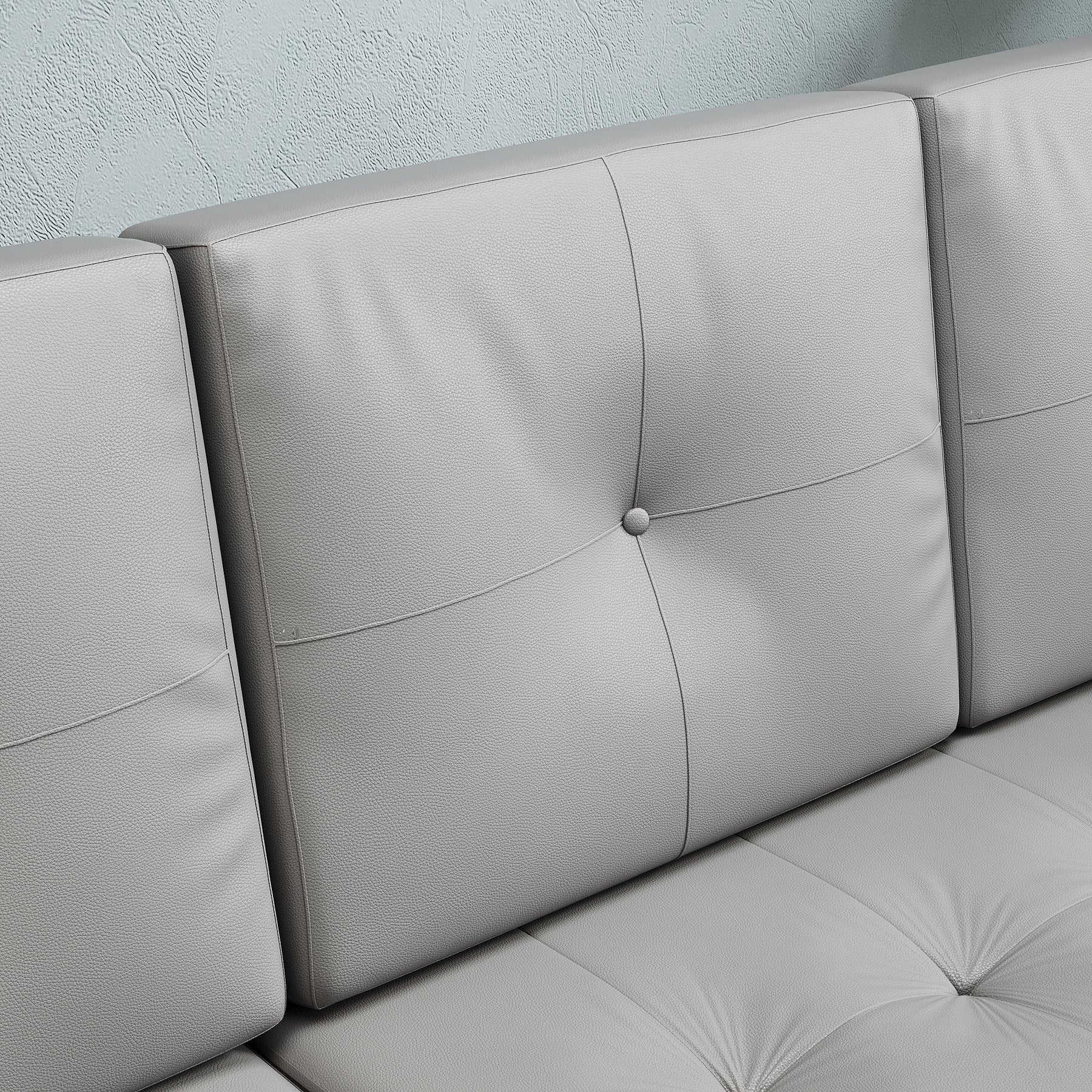 3 in 1 Corner Sofas with Pull-Out Bed, Hidden Storage and Plastic Legs, Light Gray