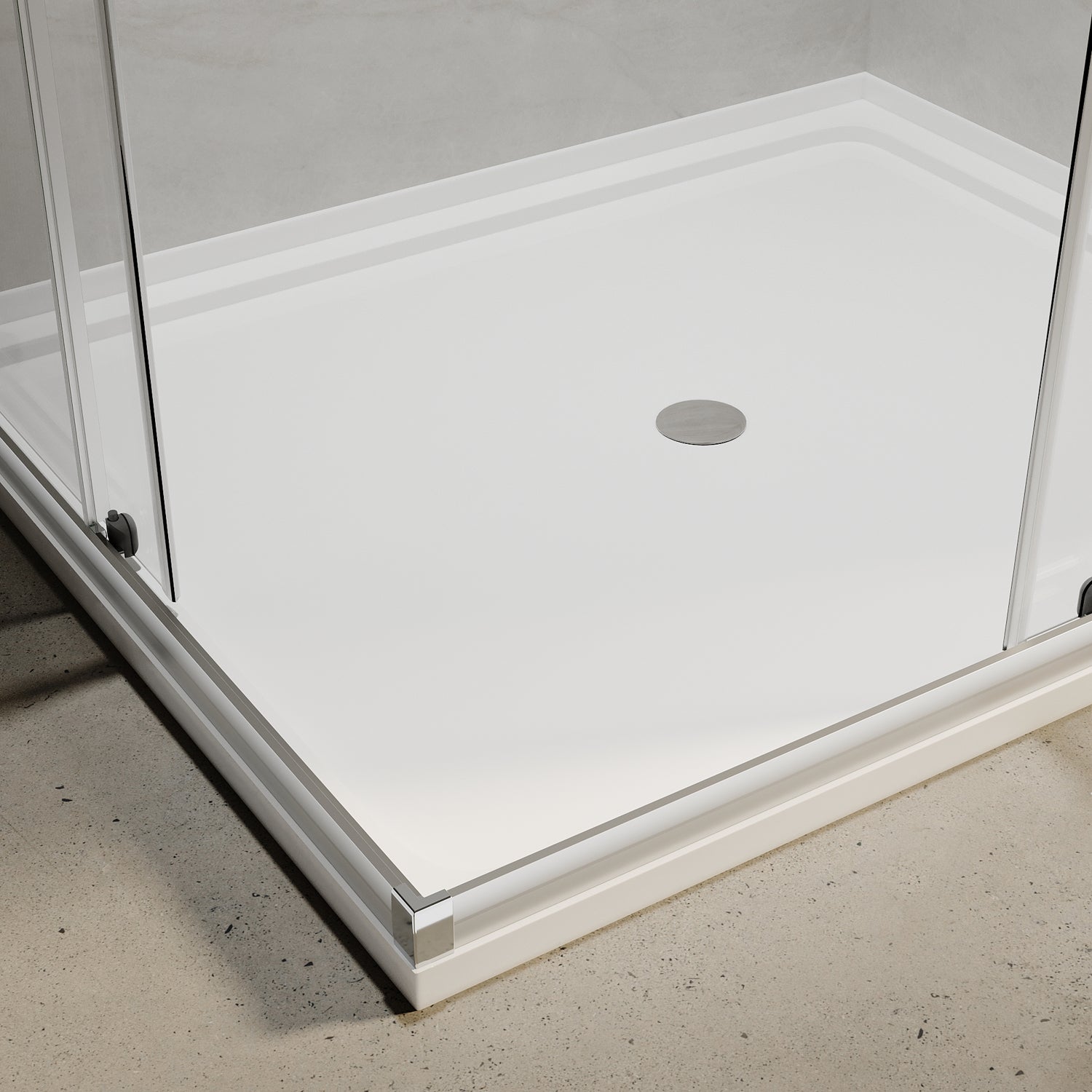 Square Sliding Doors, Corner shower enclosure with aluminum frame,  6mm safety tempered glass