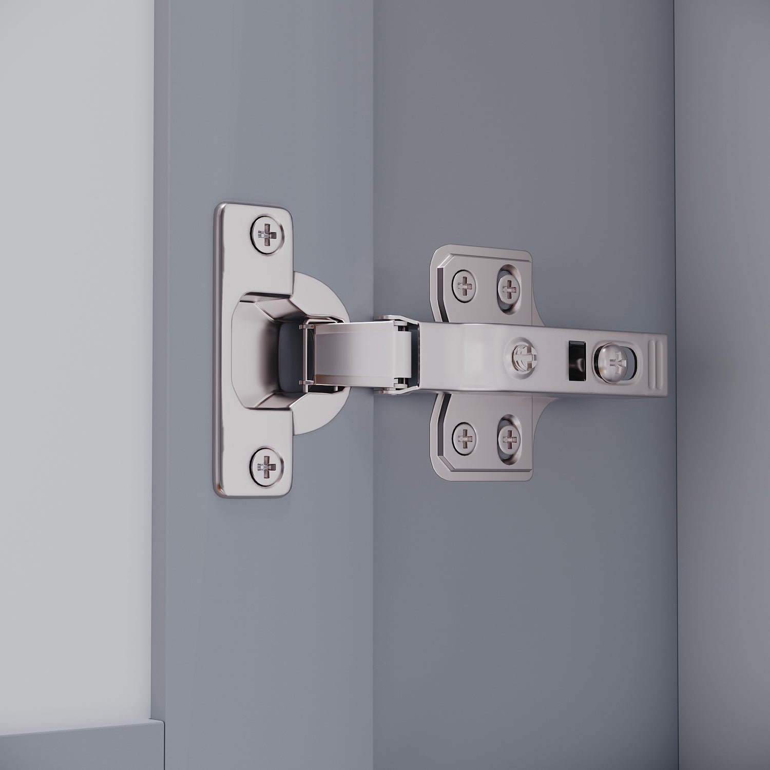 Bathroom cabinet with integrated mood lighting and glass shelves, Moroccan Gray, 700x600x125mm