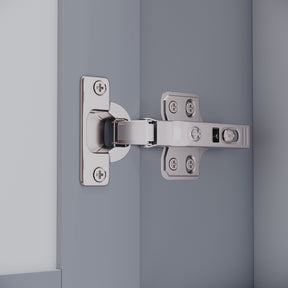 Bathroom cabinet with integrated mood lighting and glass shelves, Moroccan Gray, 700x600x125mm