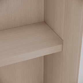 Three-door LED anti-fog bathroom cabinet, light coffee, 900x600x125mm