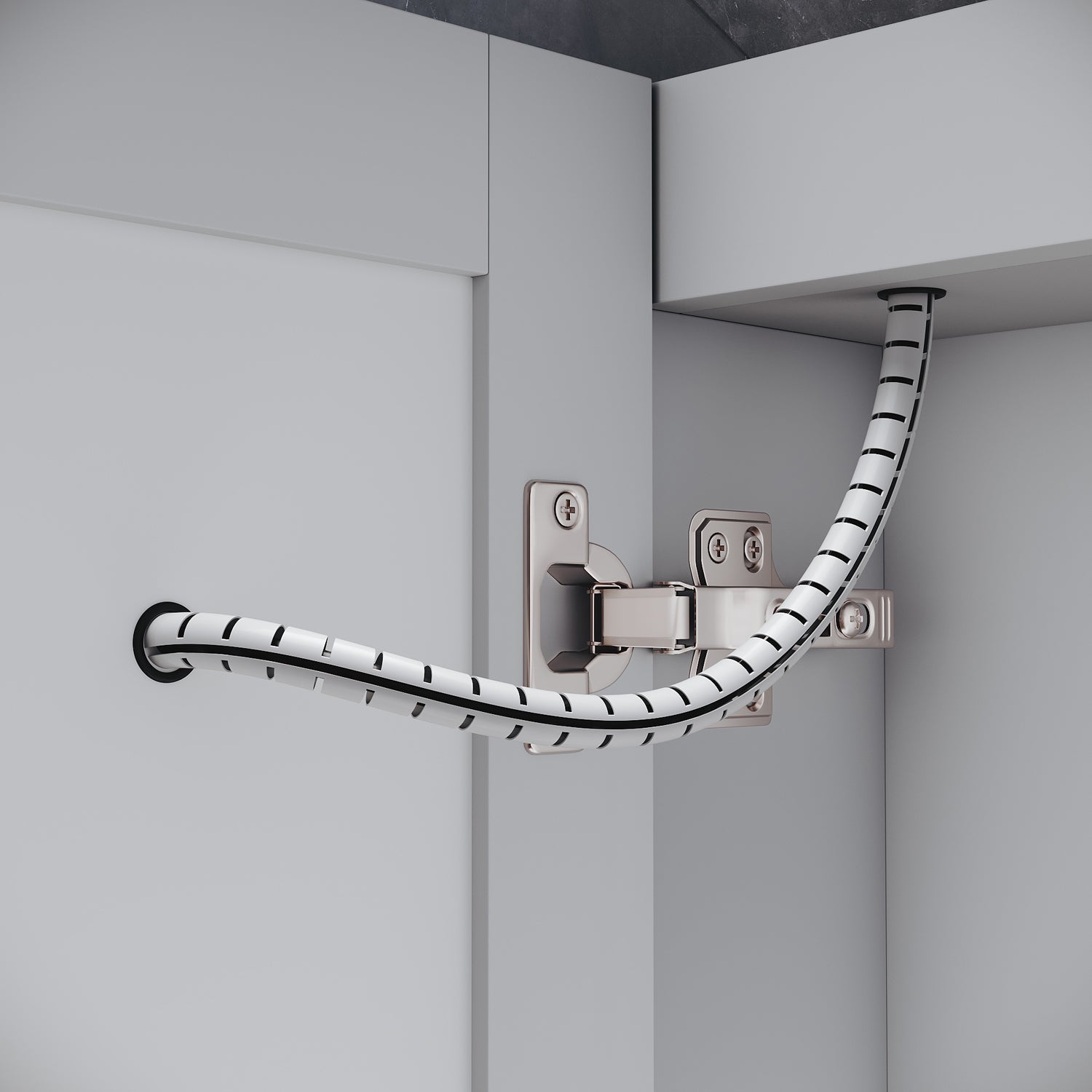 Three-door LED anti-fog bathroom cabinet, Moroccan Gray, 900x600x125mm