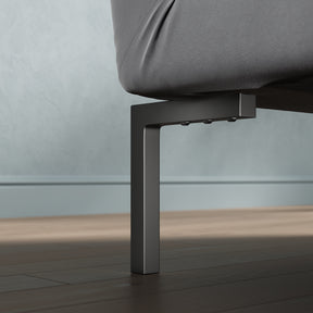 Sofa Bed with Sofa Bed Storage, 3 Fold Design, Iron Legs, 6-Level Backrest Backrest and 2 Cushions, Dark Grey
