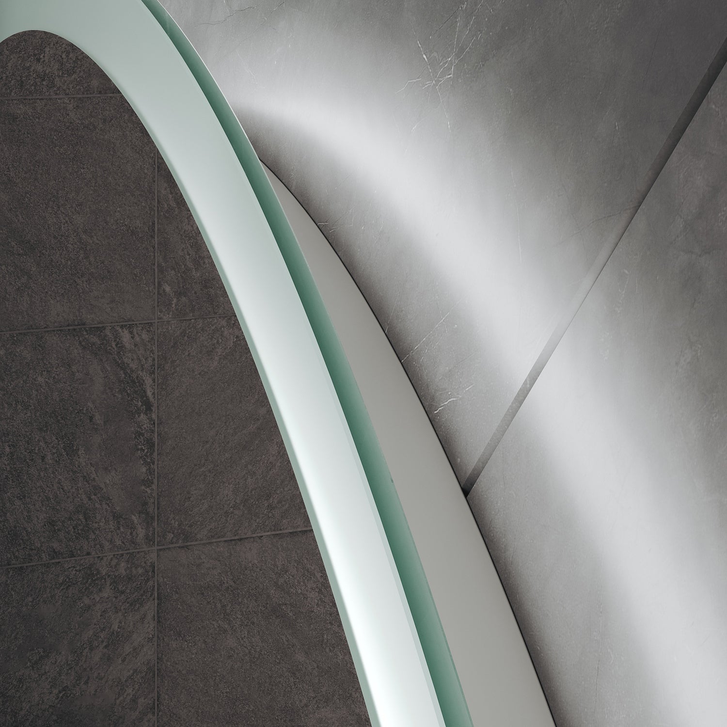 Round LED Bathroom Mirror with Touch Switch, Bluetooth, 3 Adjustable Light Colors, 600x600mm