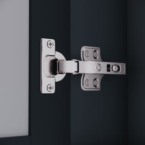 Bathroom cabinet with integrated mood lighting and glass shelves, Black Hemp, 700x600x125mm