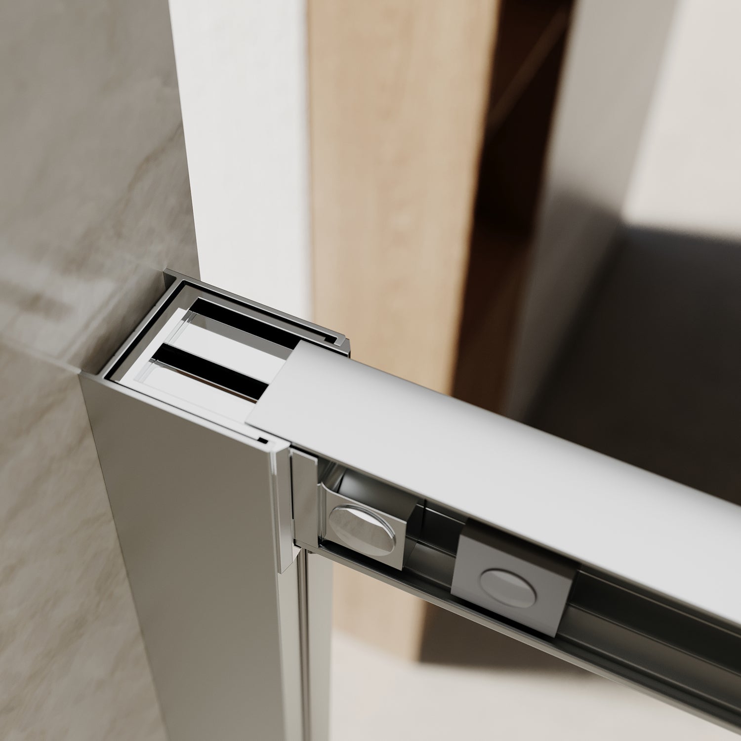 Square Sliding Doors, Corner shower enclosure with aluminum frame,  6mm safety tempered glass