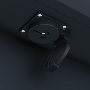 Bathroom cabinet with integrated mood lighting and glass shelves, Black Hemp, 700x600x125mm