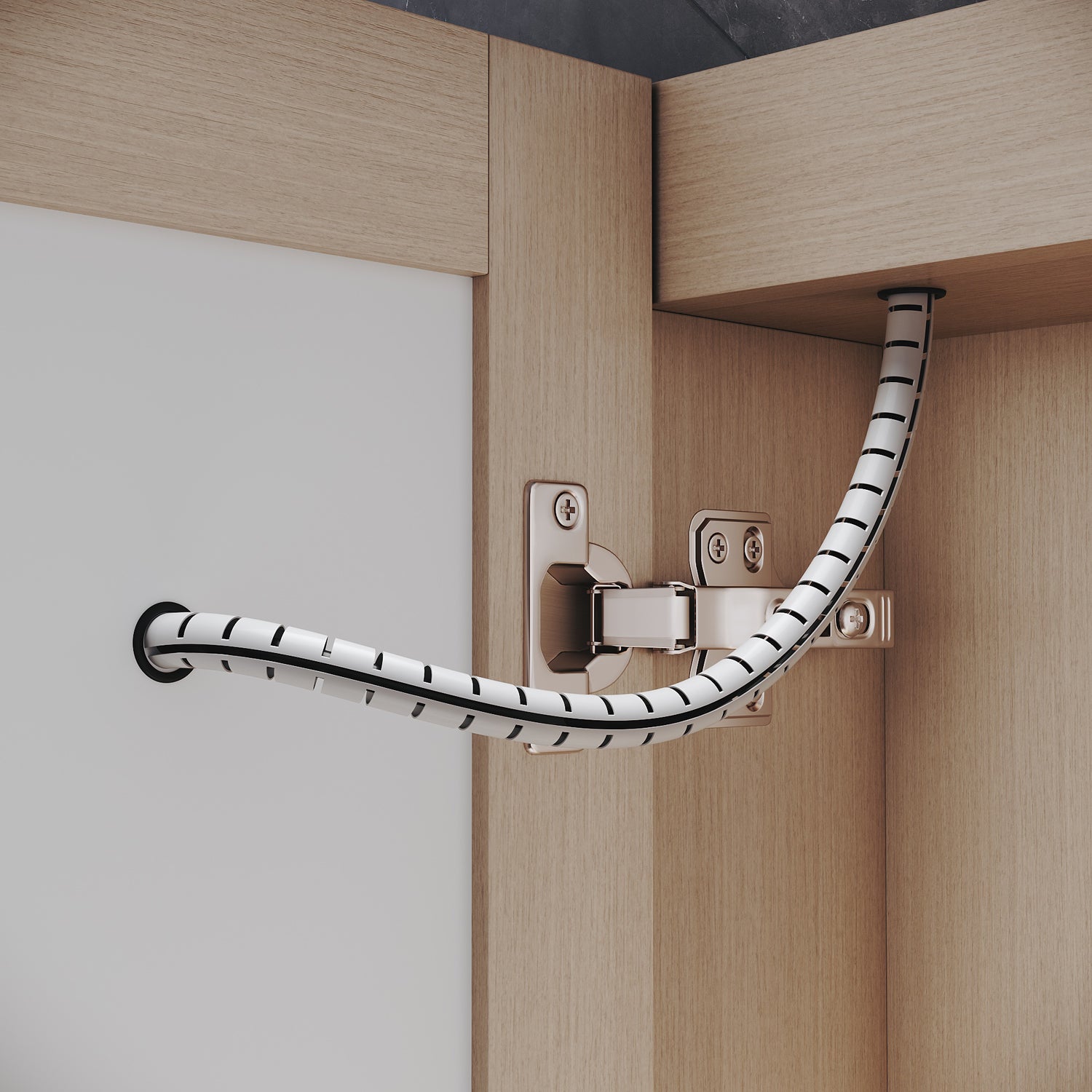 Three-door LED anti-fog bathroom cabinet, light coffee, 900x600x125mm