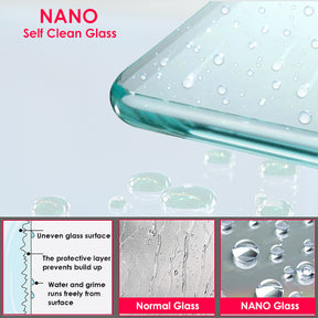 Elegant Showers Frameless Shower Walk in Shower Screen 8mm toughened safety glass